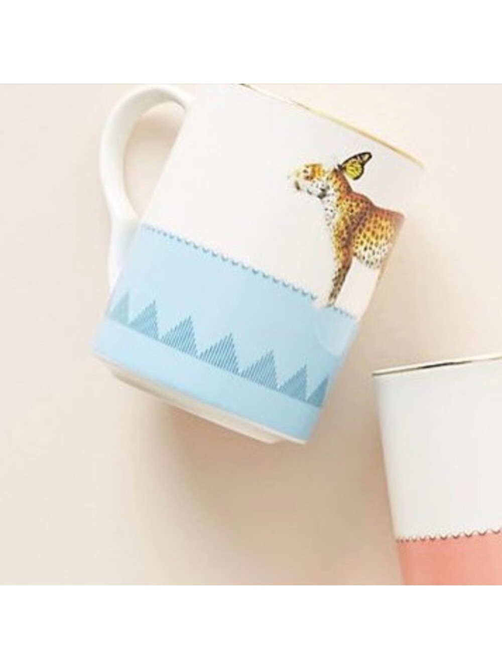 Anthropologie Yvonne Ellen Lilabet Leopard Mug